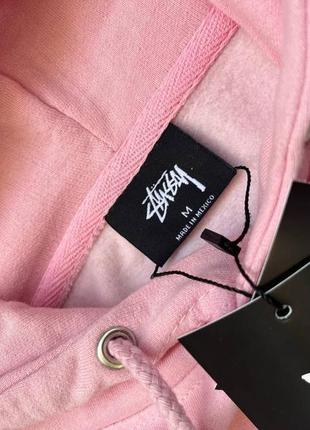 Розовое худи бейп stussy bape