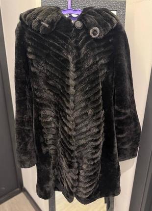 Натуральна шуба мутон норка