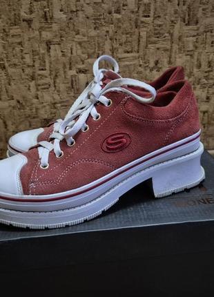 Червоні кеди на підборах skechers Cena оригінал