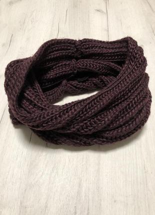 Шарф-труба снуд шарф винного кольору