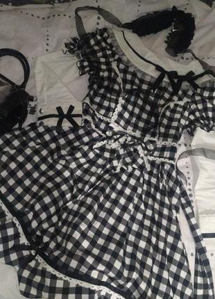 Lolita платье в стиле лолита с рюшами и бантиками