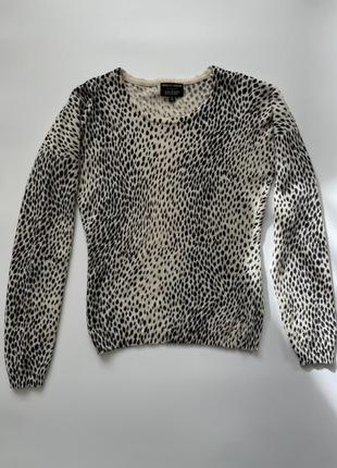 Леопардовый свитер шерсть не zara