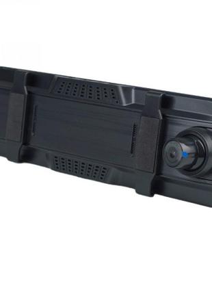 Видеорегистратор-зеркало vechicle blackbox dvr 2 камеры full hd wi-fi gps, черный4 фото