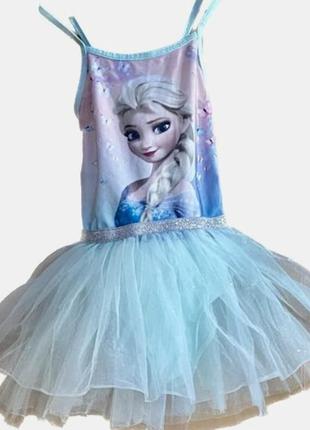 Карнавальный костюм - платье с боди и фатиновой накидкой elsa frozen disney h&m