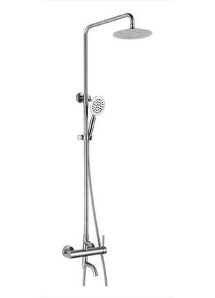 Душевая колонна со смесителем zerix sus-008-j из нерж. стали sus304 (zx5612)