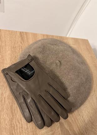 Кожаные перчатки h&amp;m premium размер m