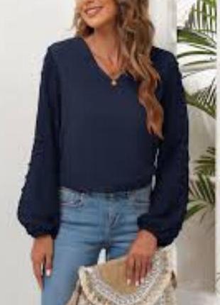 Шифонова блуза #рукава буфи