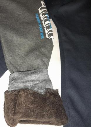 Теплые зимние брюки на меху 4-10 лет