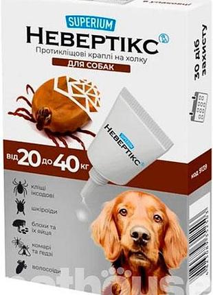Супериум невертикс противоклещевые капли на холку для собак от 20 до 40кг