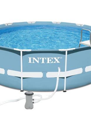 Каркасный бассейн intex с фильтром-насосом