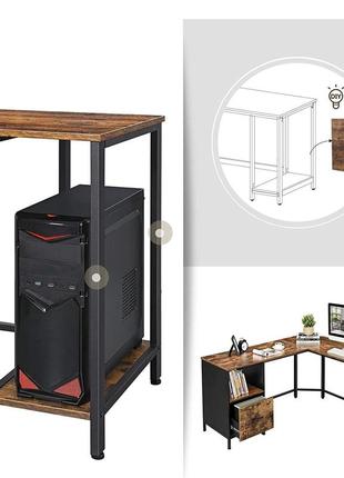 Письменный компьютерный стол leobert oxford угловой в стиле loft