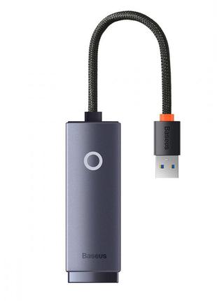 Перехідник baseus lite series ethernet 1000mbps (usb to rj45)