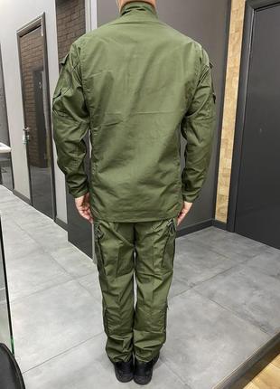 Військова форма (кітель і штани), розмір l, олива, бавовна, з коміром стійкою на блискавці2 фото