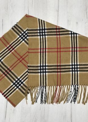 Шарф кашеміровий в стилі барберрі burberry теплий шарф