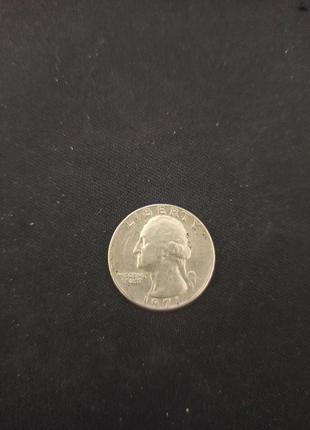 Quarter dollar (1/4) перевертень на 180°