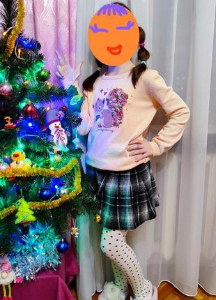 Юбка теплая в клетку на девочку 6-7 лет next 122р 8