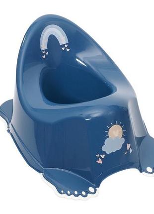 Горшок "метео" с противоскользящей резиной (синий) - tega baby