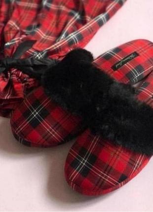 Victoria ́s secret оригинал сатиновые тапки в мешочке подарочному