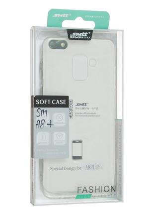 Силікон tpu smtt samsung a8 plus (2018),  transparent