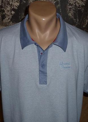 "e-bound denim" лёгкая,качественная,брендовая футболка polo ! р-l-xl оригинал! состояние -новой!