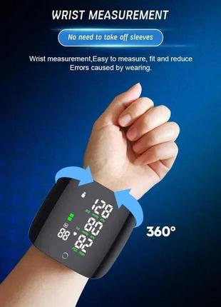 Автоматичний тонометр на зап'ясті з голосовим монітором <unk> прилад для вимірювання тиску blood pressure monit4 фото