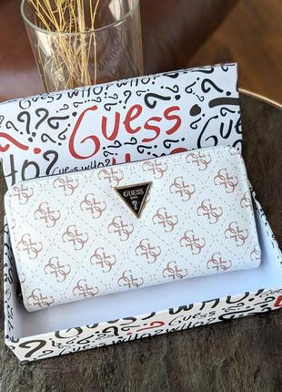 Гаманець guess великий в сріблі білий