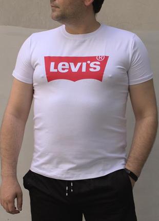 👕мужская футболка levi's белая