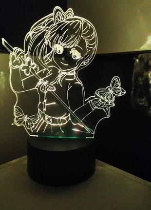 3d-светильник аниме цуюри канао, 3д-ночник, несколько подсветок (батарейка+220в)3 фото