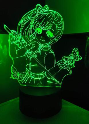 3d-светильник аниме цуюри канао, 3д-ночник, несколько подсветок (на батарейке)