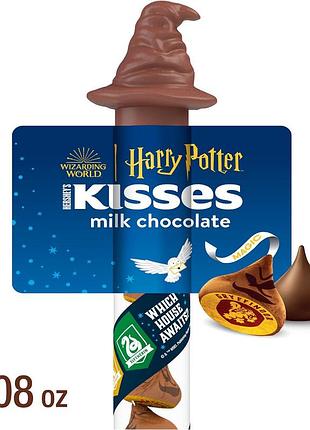 Цукерки hershey's kisses milk chocolate harry potter halloween candy cane 58g