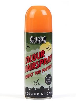 Декор на хэллоуин special occasions colour hairspray orange  60g