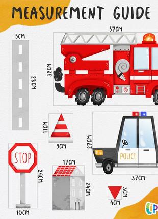 Интерьерные наклейки для детской комнаты с различными видами транспорта 180х120 см10 фото