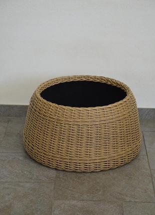 Юбка для ёлки из ротанга ручной работы, плетенная корзина для декора елки, подставка...