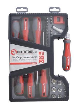 Набір викруток intertool — з насадками pro 51 од. 3