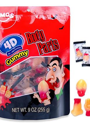 Желейные конфеты amos 4d gummy body parts 240g