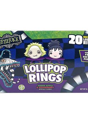 Леденцы кольца flix candy beetlejuice lollipop rings 20s 240g