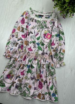 Плаття в квіти з кружевом juicy couture8 фото