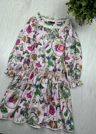 Плаття в квіти з кружевом juicy couture10 фото