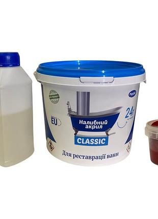 Наливний акрил для реставрації ванн plastall classic 1.7 м кольоровий червоний