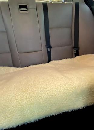 Універсальна накидка чохол на сидіння автомобіля з овчини sheepskin еко-шерсть задній диван ammunation3 фото