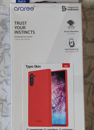 Чохол araree samsung galaxy note 10 tupo-skin red1 фото