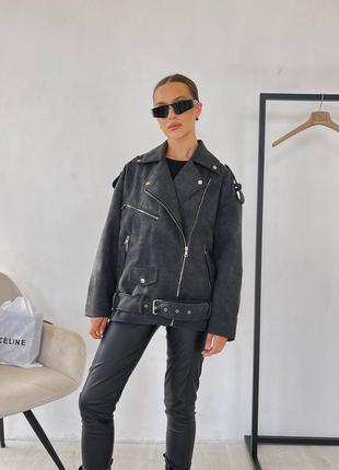 Винтажная косуха oversize, производства украины, из качественной эко-кожи