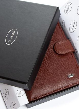 Портмоне для водительских прав и автодокументов кожаное кошелек коричневый мужской dr. bond m1