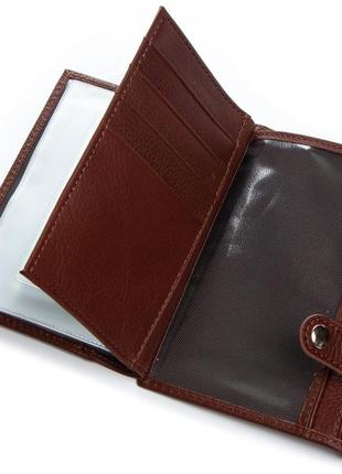 Портмоне для водительских прав и автодокументов кожаное кошелек коричневый мужской dr. bond m1