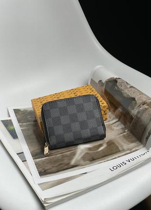 Louis vuitton wallet mini zippy grey chess