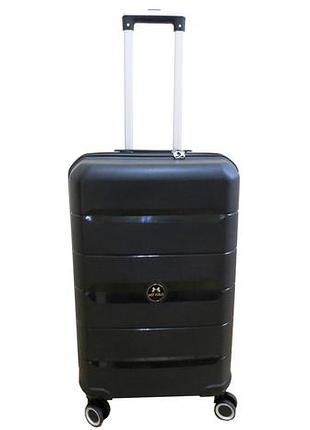 Средний чемодан из полипропилена на колесах 60l my polo турция ammunation