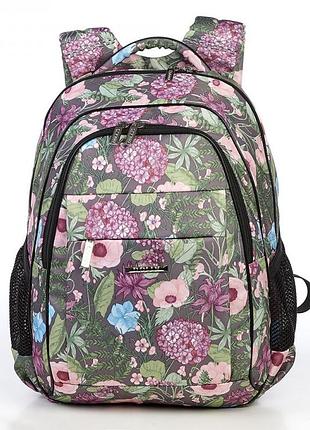 Школьный рюкзак ортопедический зеленый с карманами на 2 отдела для девочки dolly 545
