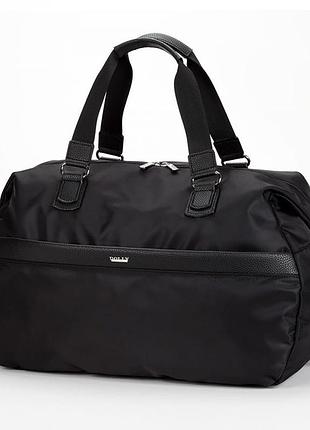 Сумка спортивная черная дорожная багажная мужская средняя с ремнем на плечо и отделом для обуви dolly 942