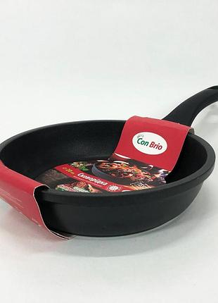 Сковорода 20 см con brio св-2025 антипригарне покриття titan plus лита, сковорода...