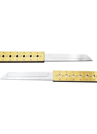 Дерев'яний сувенірний ніж "double tanto gold" dtan-g